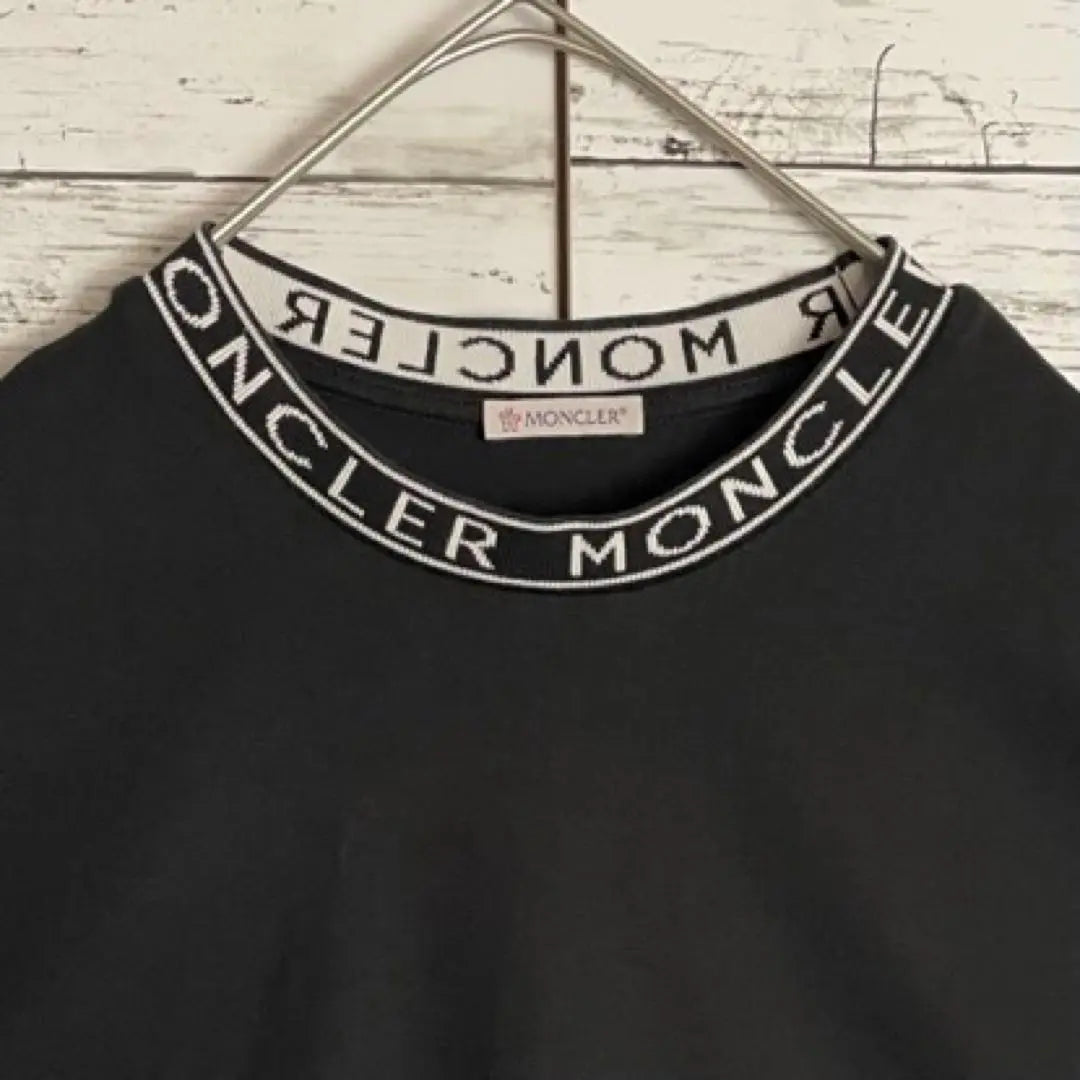 [Rare Design] Moncler Collar Logo Mock Neck T-shirt Sleeve Patch