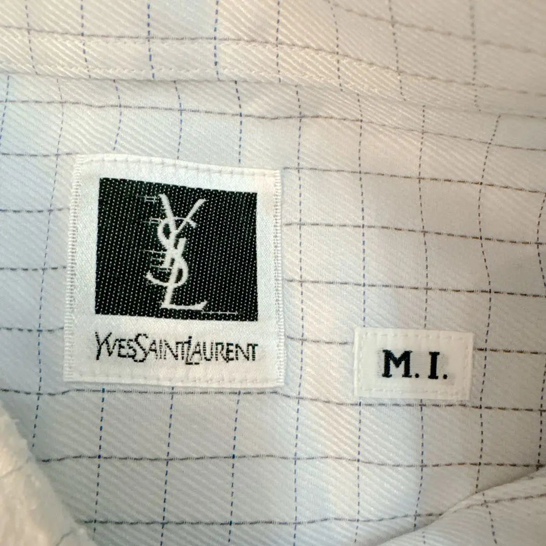 Yves Saint Laurent Men's Checkered Long Sleeve Shirt