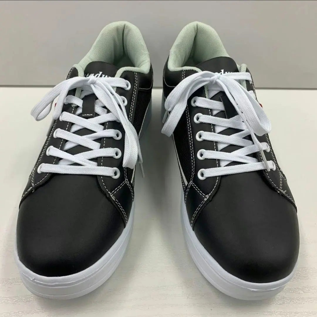 Men's ☆Lightweight/Wide/High Flexibility/String Sneakers/26cm☆Black Black