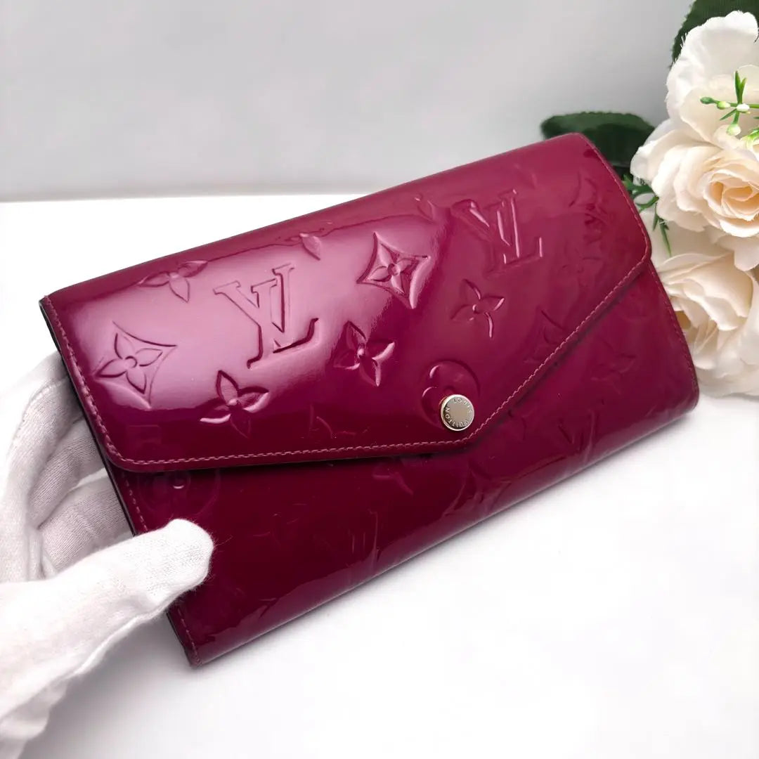 Louis Vuitton Verni Monogram Long Wallet Portofoille Sara Pink | ルイヴィトン ヴェルニ モノグラム 長財布 ポルトフォイユ サラ ピンク