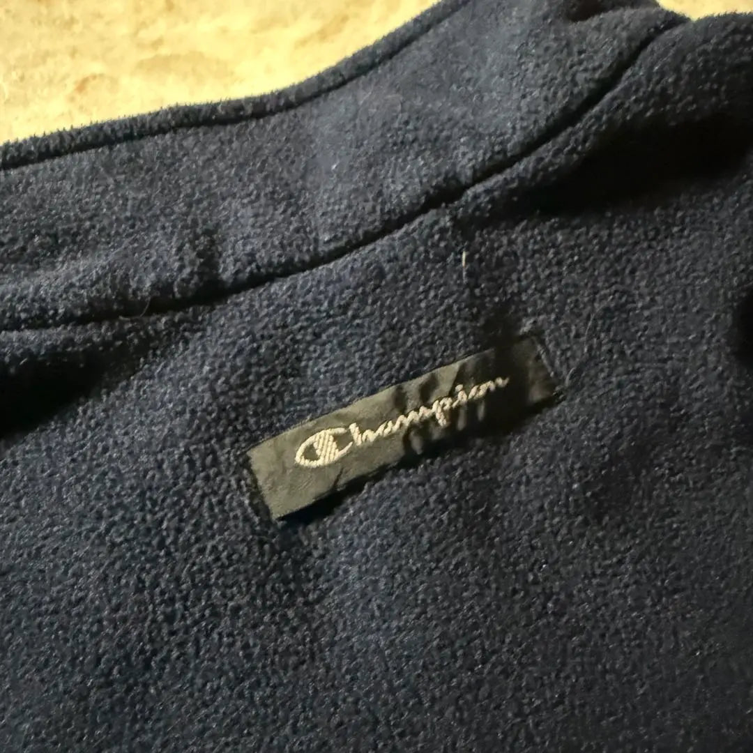 champion fleece vest XXL Navy CBOY embroidery logo zip up