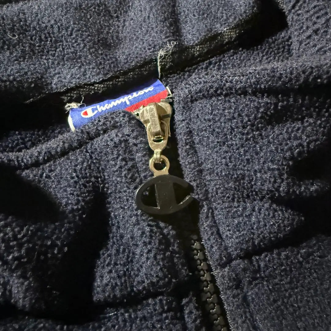 champion fleece vest XXL Navy CBOY embroidery logo zip up