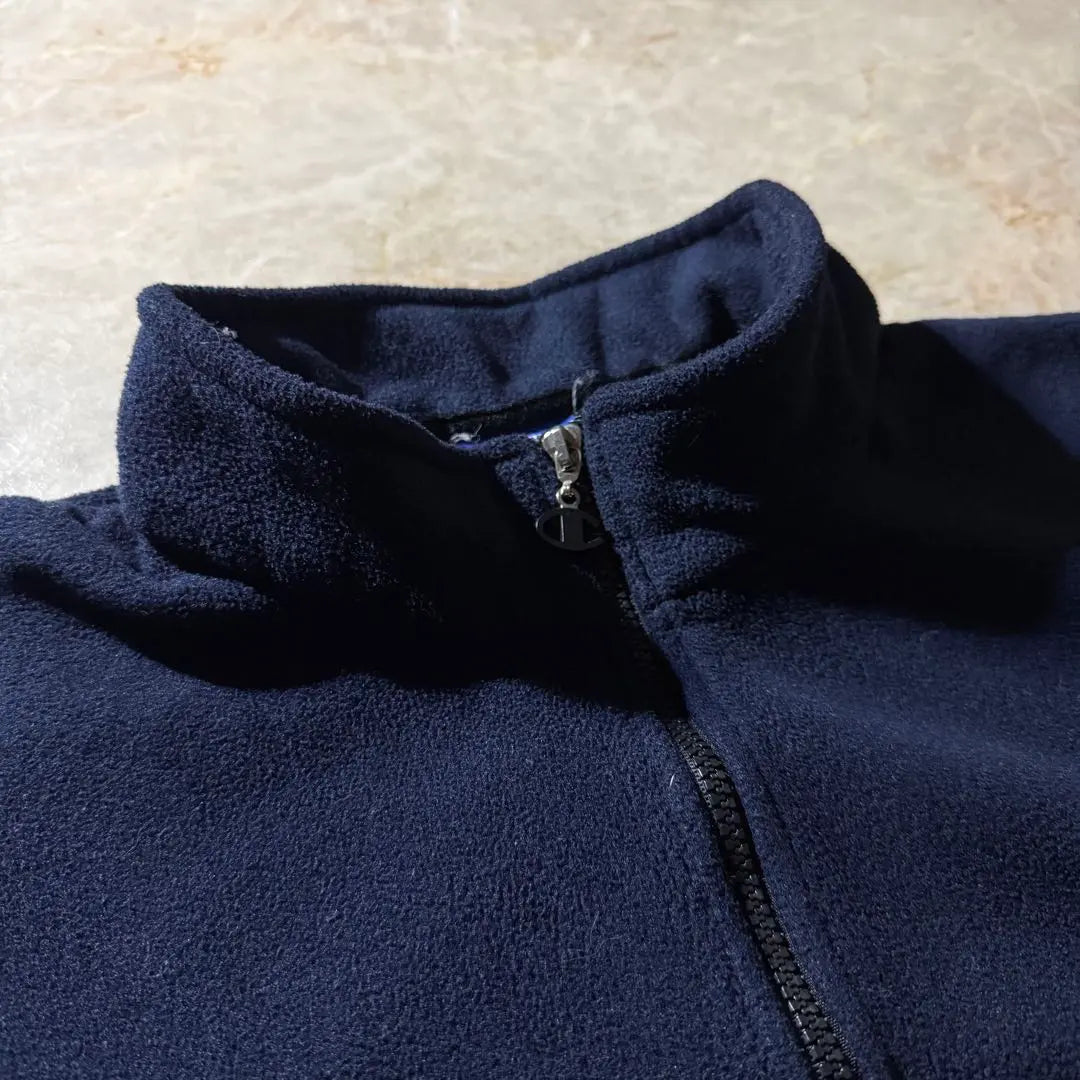 champion fleece vest XXL Navy CBOY embroidery logo zip up