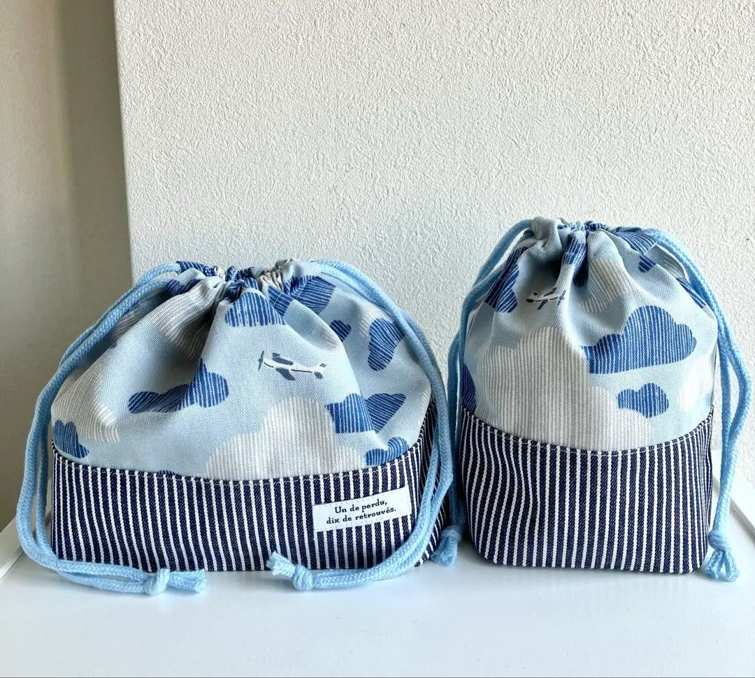 Handmade lunch bag & cup bag empty