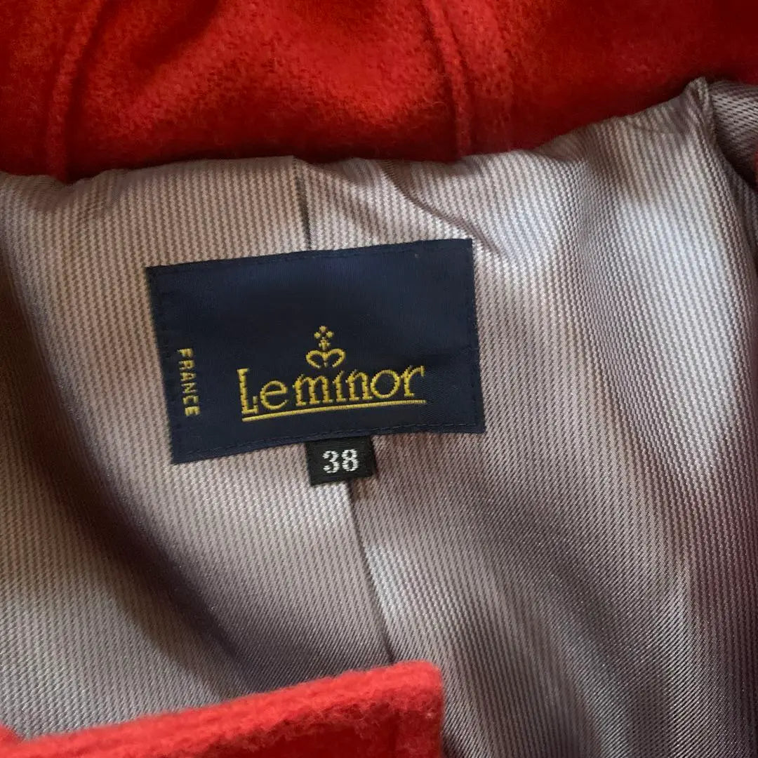 Lemminor Red Hooded Duffle Coat 38