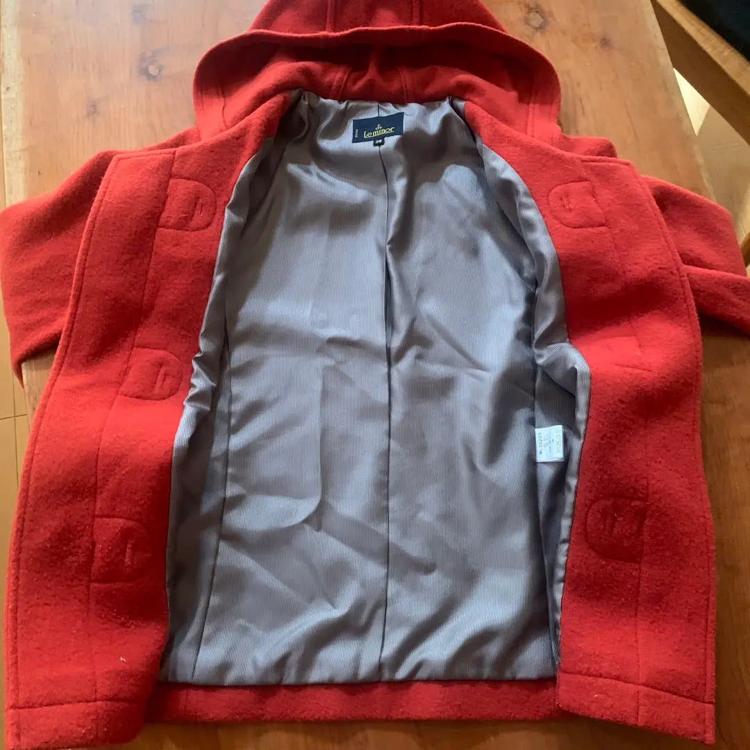 Lemminor Red Hooded Duffle Coat 38