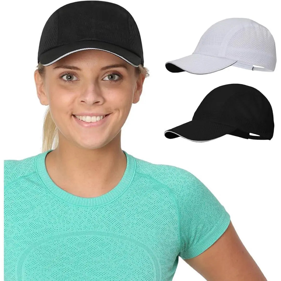 ❤️Solo un artículo❤️Gorra para correr TrailHeads para mujer, color negro