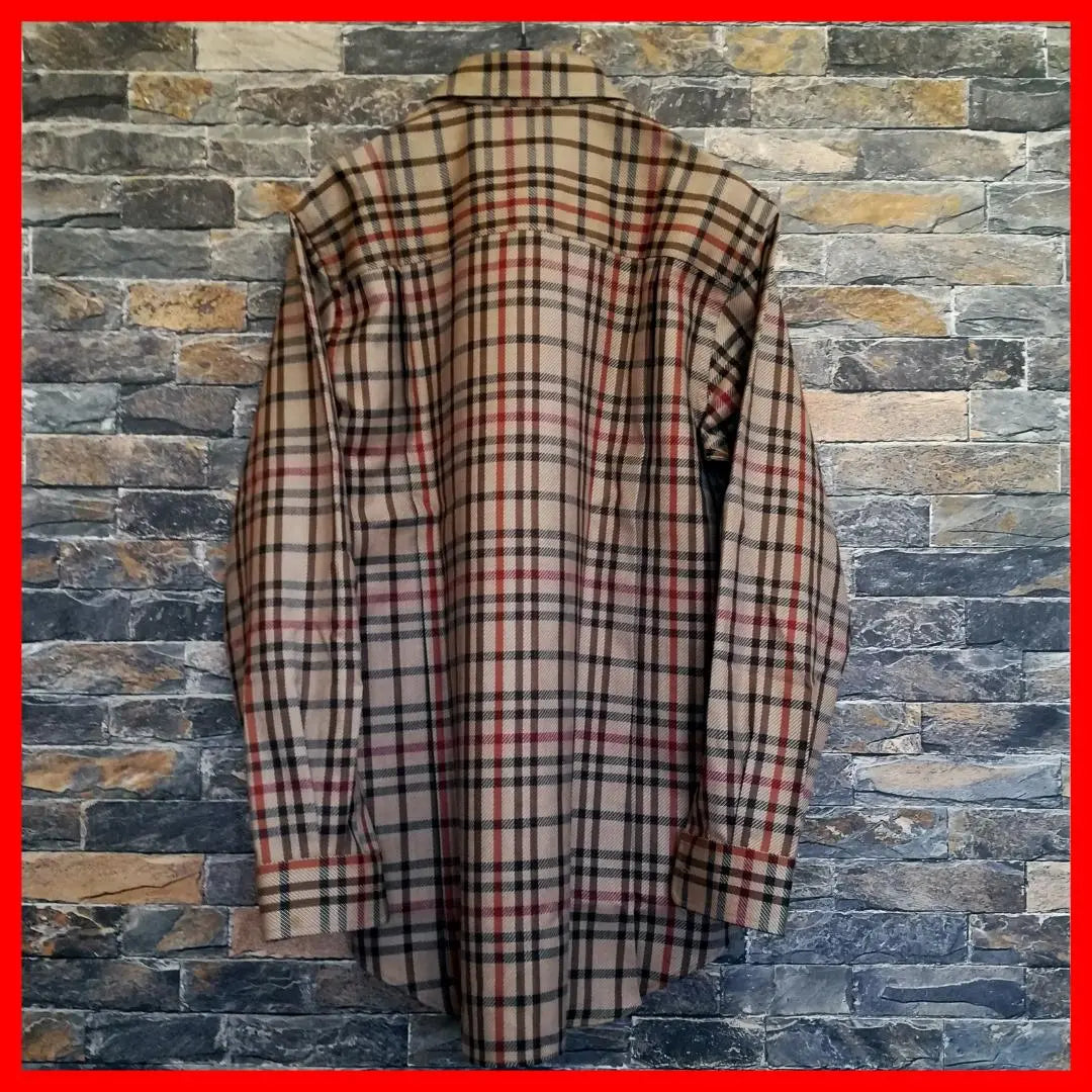 ⭐ "Brand new, unused" tartan check all-over pattern design shirt large long sleeve XL