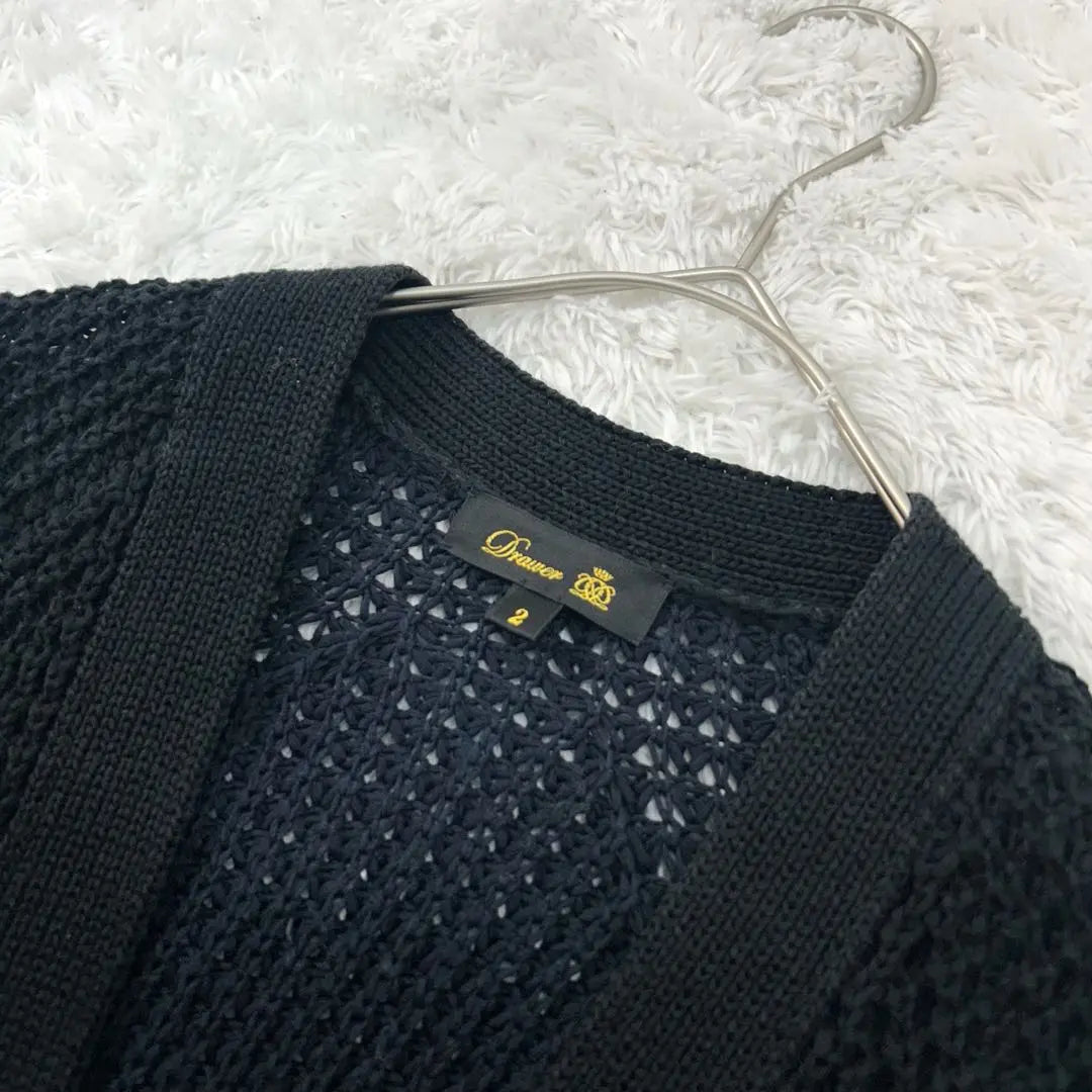 Superb condition ✨ Drawer knit cardigan thick black x navy bicolor M