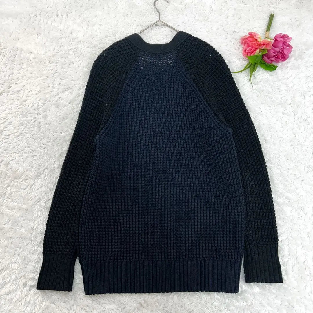 Superb condition ✨ Drawer knit cardigan thick black x navy bicolor M