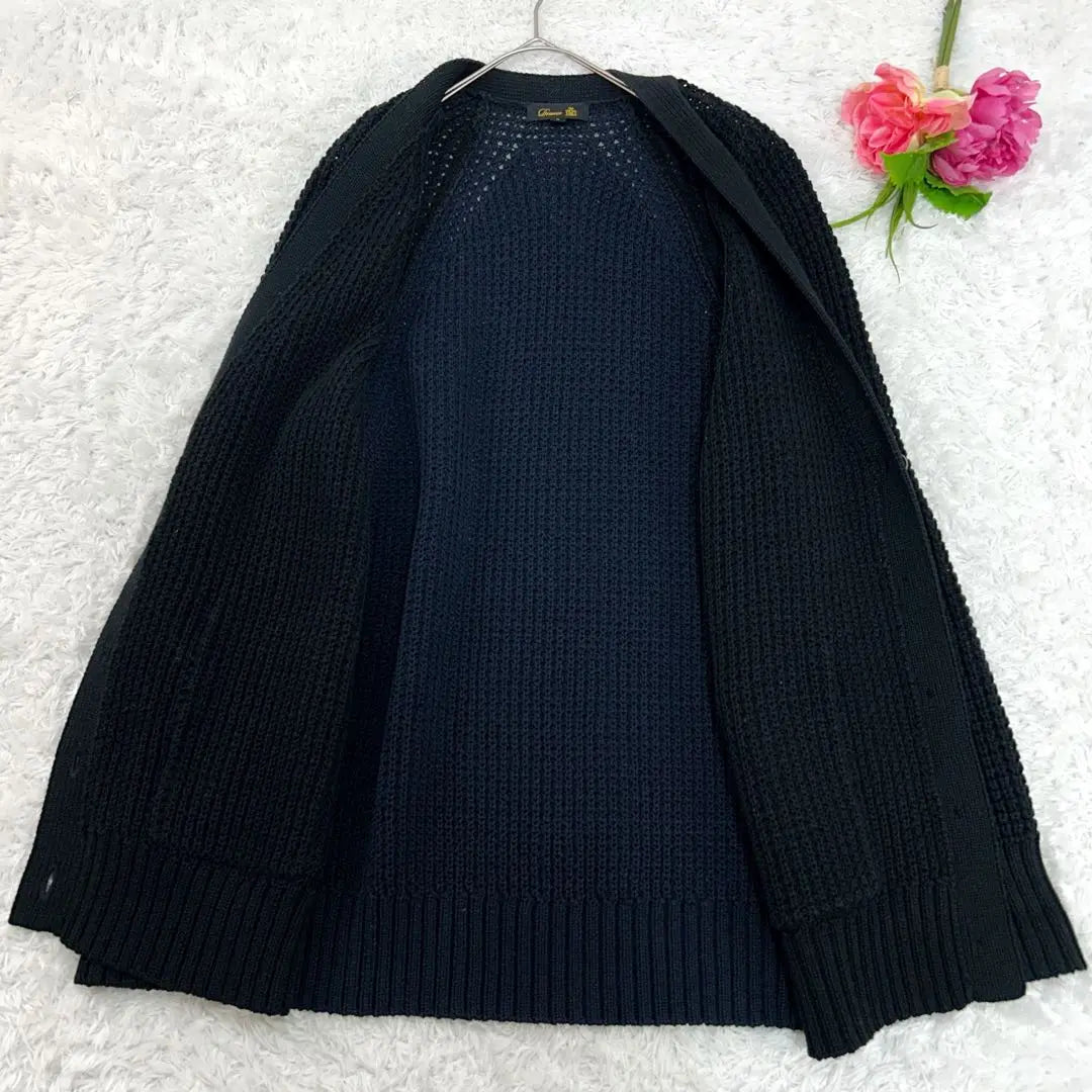 Superb condition ✨ Drawer knit cardigan thick black x navy bicolor M