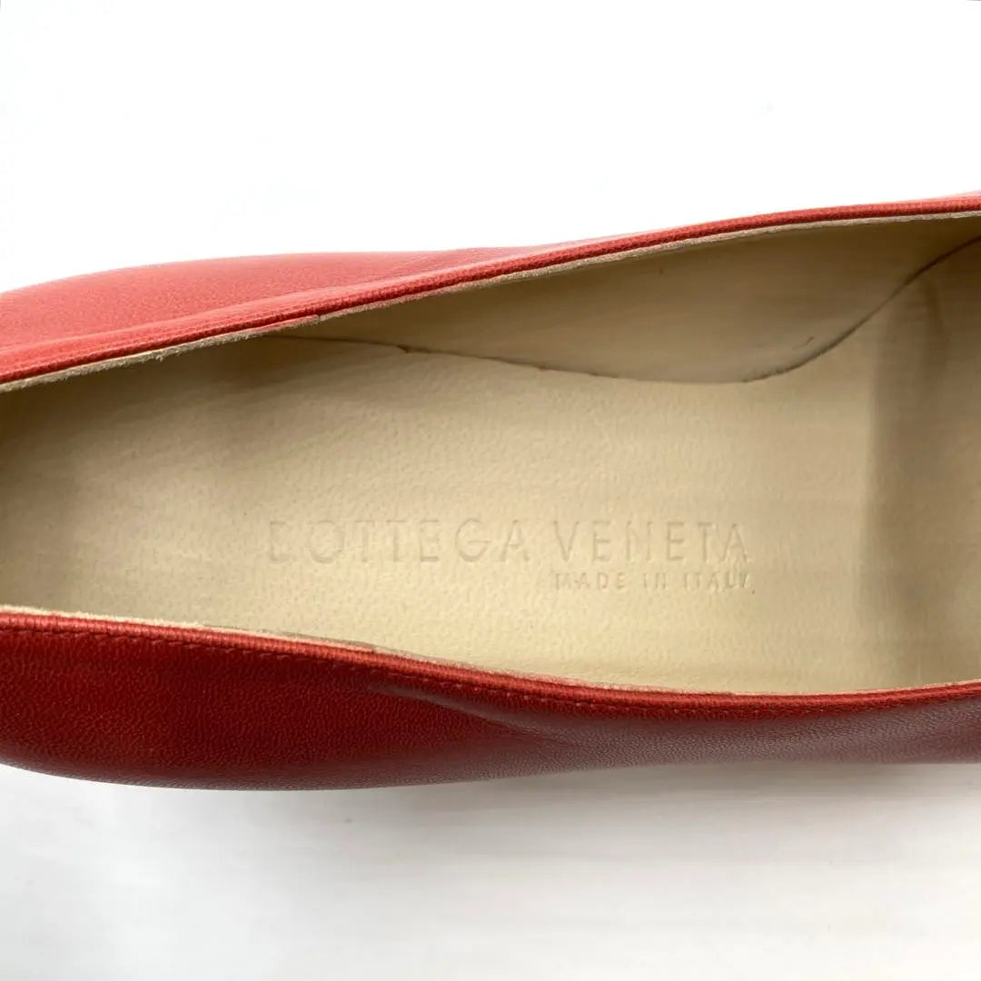 ⭐️Extremely beautiful⭐️ Bottega Veneta Leather Loafers 24.0cm Red