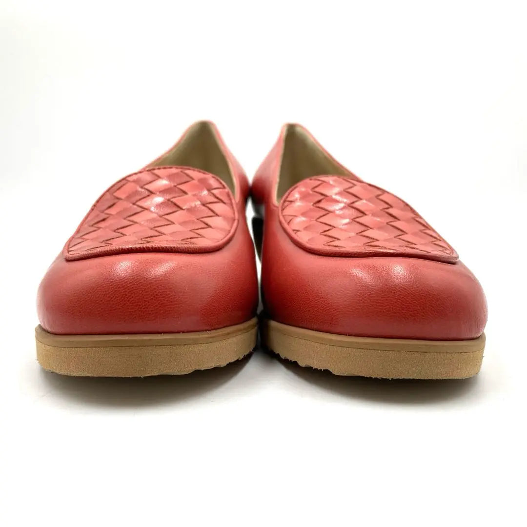 ⭐️Extremadamente hermosos⭐️ Mocasines de piel Bottega Veneta 24,0 cm en color rojo