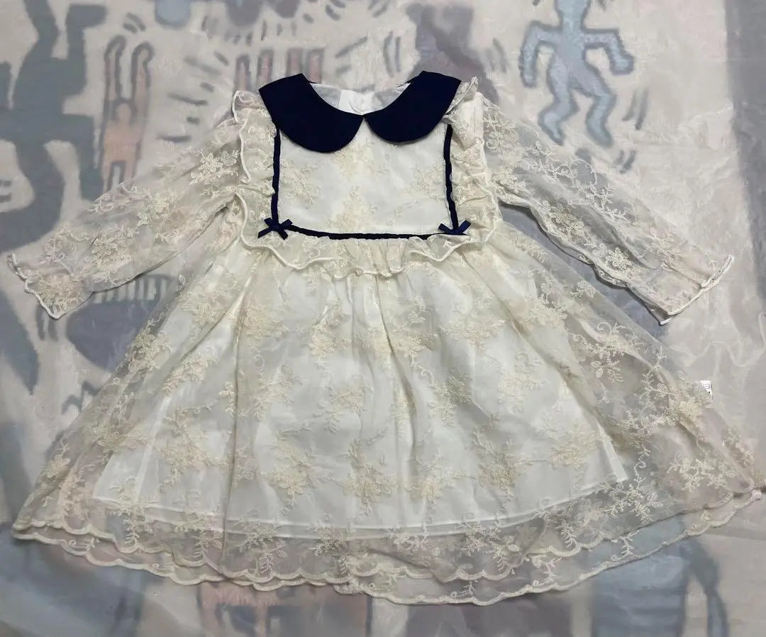 Missia Jouju Baby Girls One Piece Dress Party Embroidery 3 years old | ミシアラグジュアリー　ベビーガールズ ワンピース ドレス パーティー 刺繍 3歳