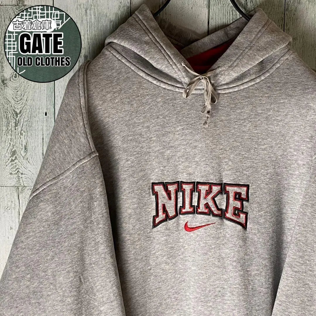 [Popular] Sudadera con capucha y logotipo bordado NIKE Center, talla 2XL, color gris