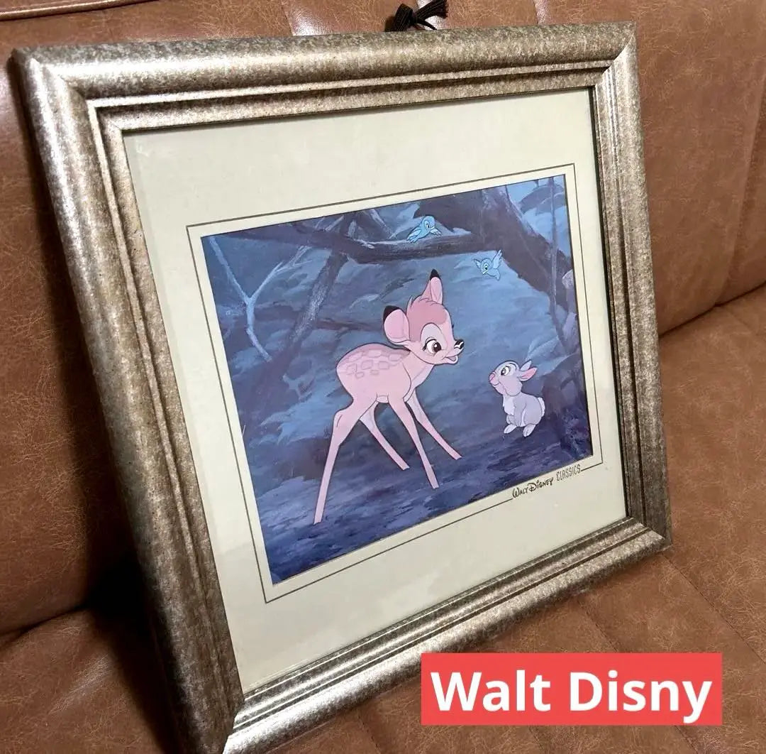 ★Bambi and Tonsuke Walt Disney Classic Wall Hanging Painting Retro