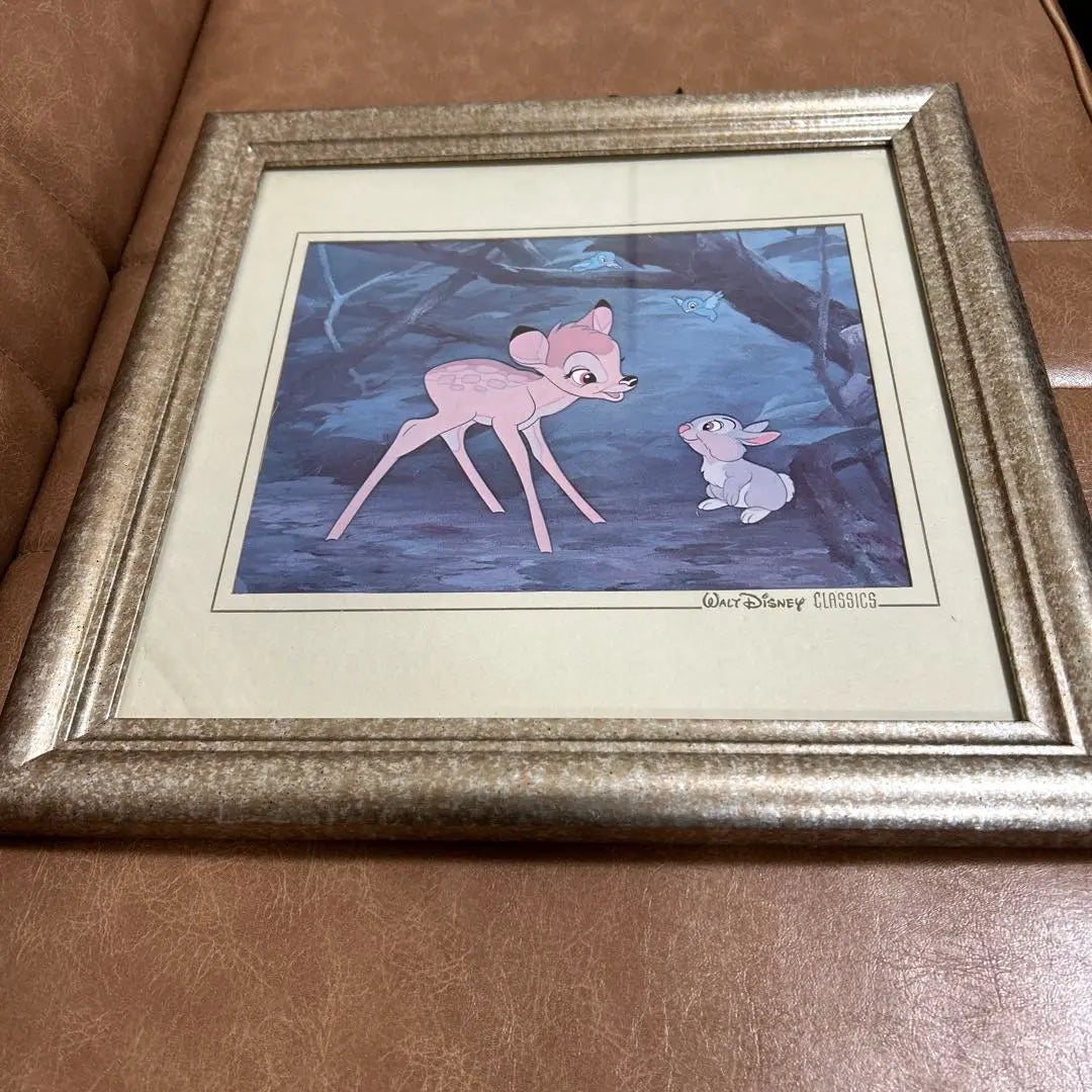 ★Bambi and Tonsuke Walt Disney Classic Wall Hanging Painting Retro