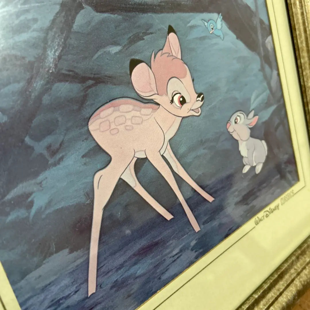 ★Bambi and Tonsuke Walt Disney Classic Wall Hanging Painting Retro