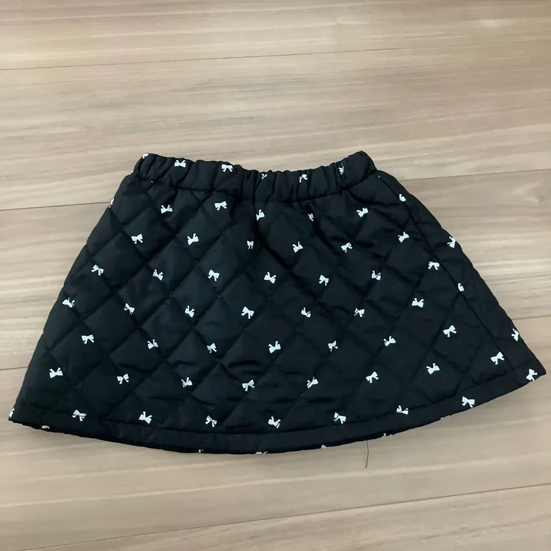 Quilted heart ribbon skirt Quilted skirt Skirt Baby Kids Black 95