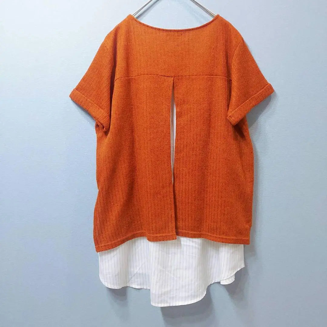 Hash Ash Summer Knit Short Sleeve Top Layered Layered Blouse