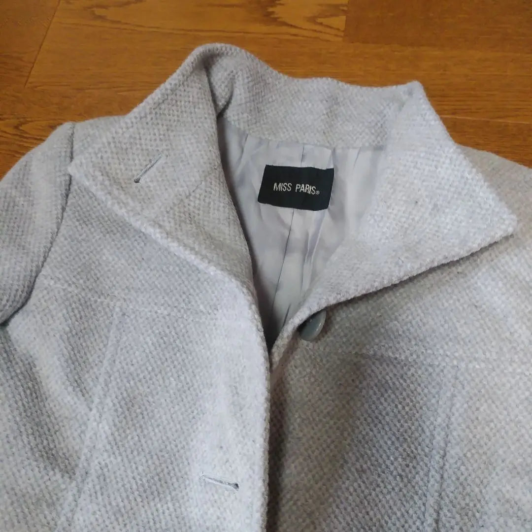 Beautiful condition ☆ Light gray coat size 7AR Women's MISS PARIS