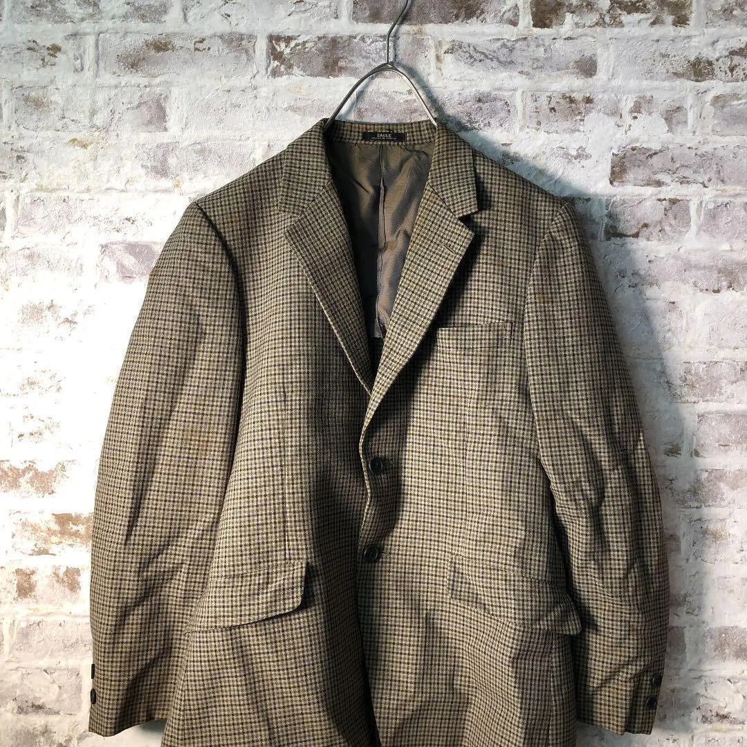 [Vintage] Check pattern tailored jacket retro used clothes USEDAS57