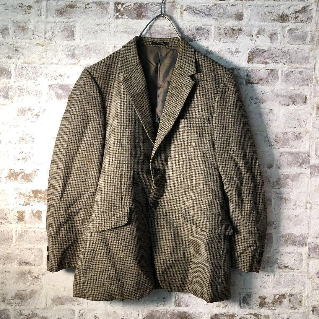 [Vintage] Check pattern tailored jacket retro used clothes USEDAS57