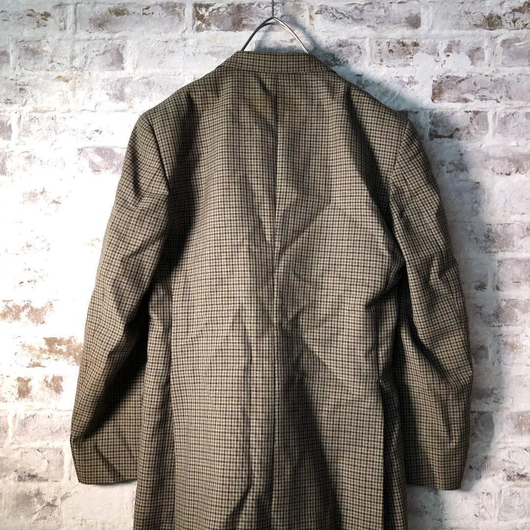 [Vintage] Check pattern tailored jacket retro used clothes USEDAS57