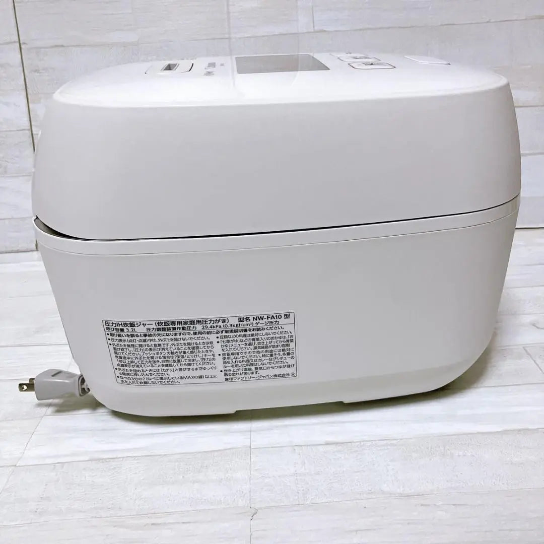 [Extremely beautiful] Zojirushi Pressure IH Rice Cooker, Flame Cooking, NW-FA10-WZ, 5.5 cup Cooking