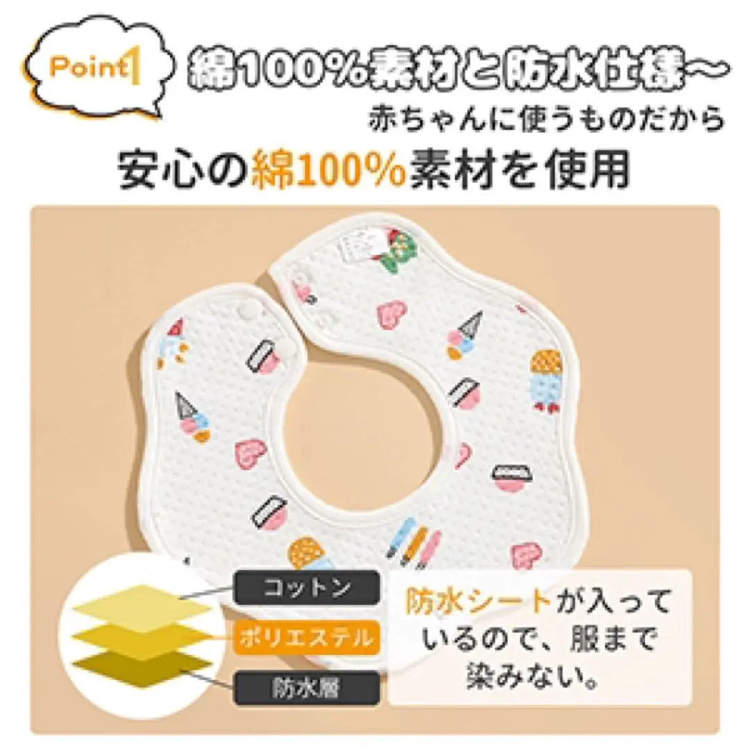 [Limited to one item✨] Hayner Dan Stylish Bib Baby Children Waterproof Water-absorbent Cotton