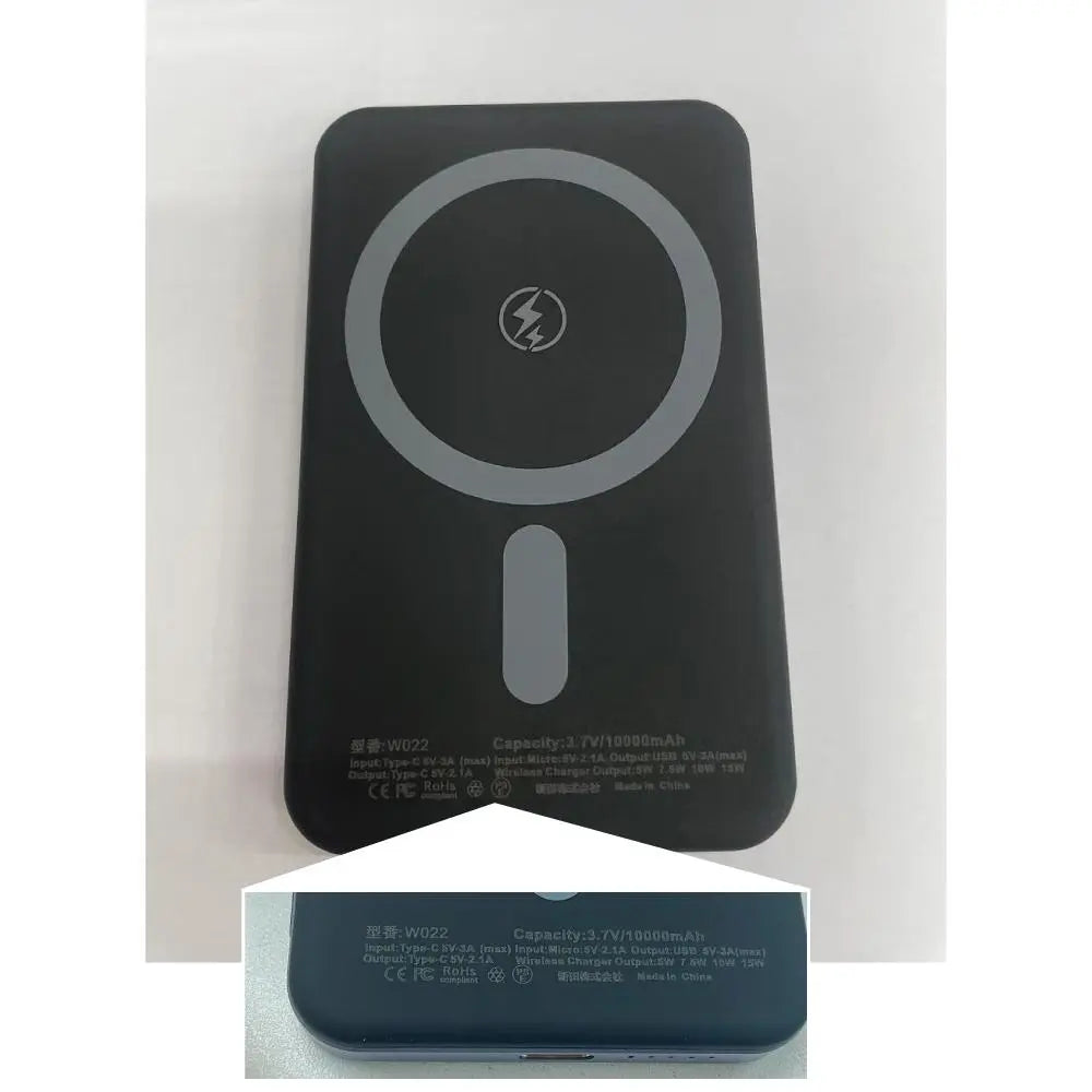 ★Purple★New thin mobile battery 10,000mAh★Wireless charging