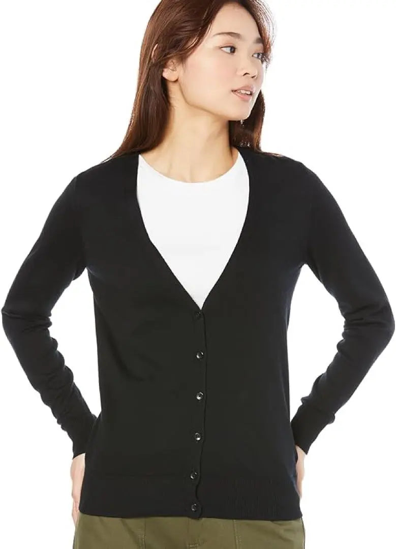 First come, first served! ️ Cardigan Lightweight V-neck Women's Black