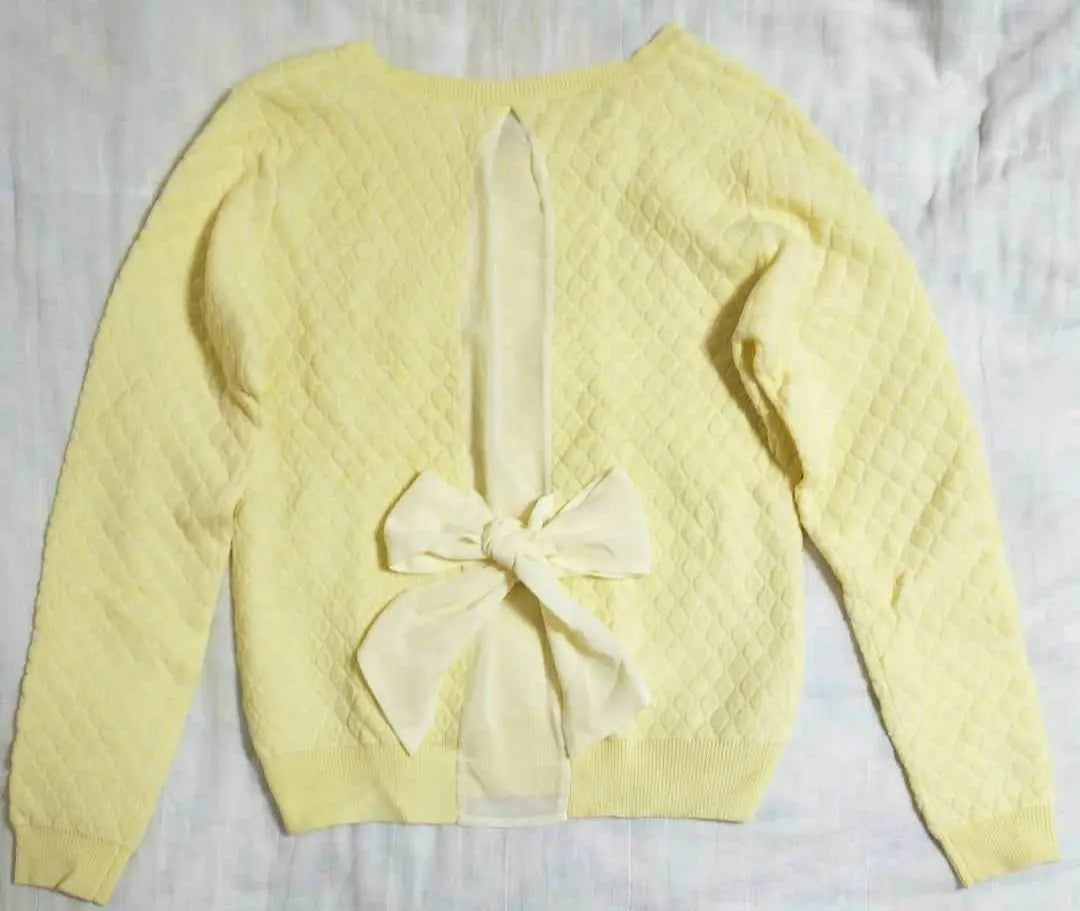 BE RADIANCE Back ribbon waffle knit