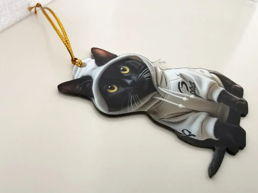 Black Cat Black Cat Ornament Keychain Hanging Decoration 2D