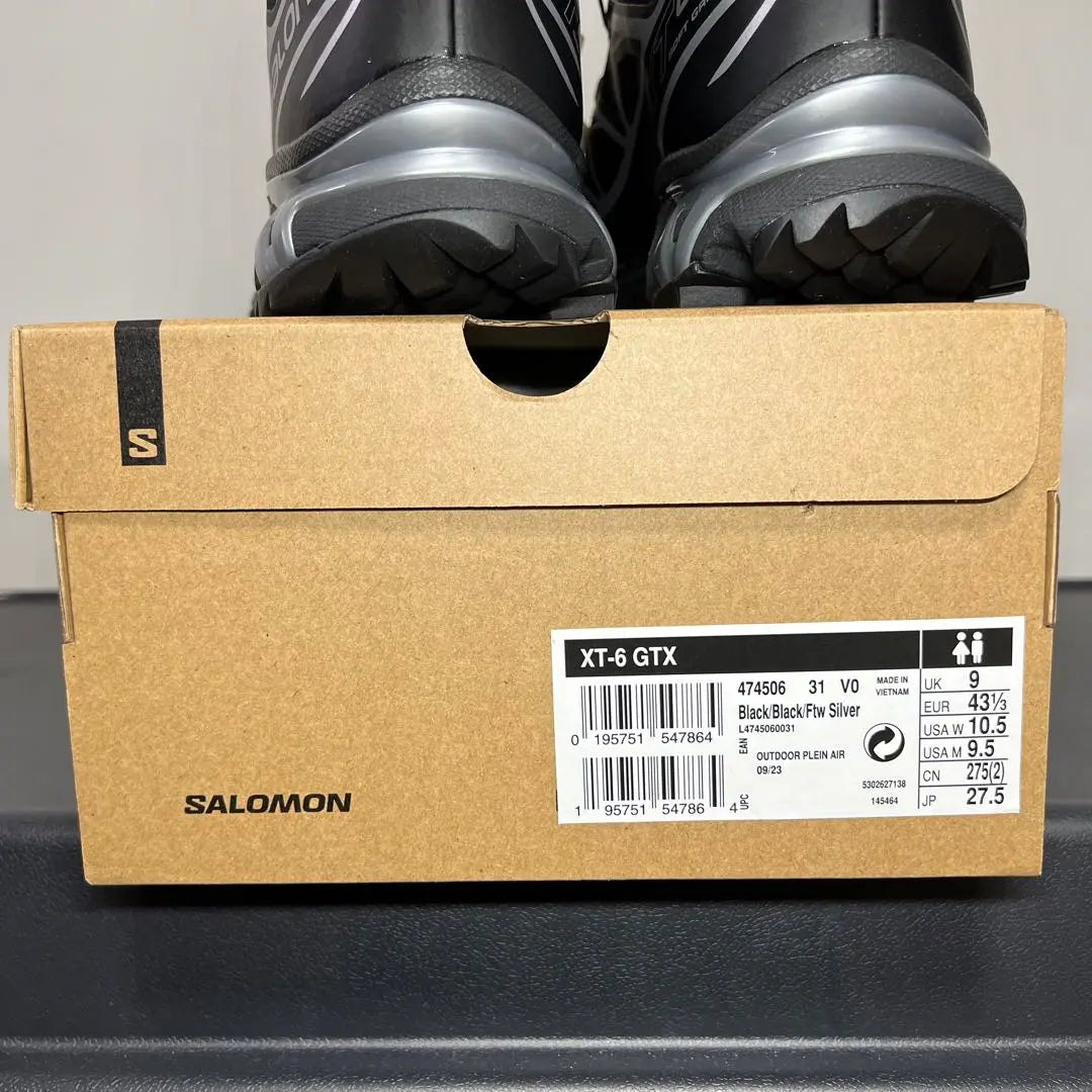 salomon xt-6 gtx us9.5 (27.5cm) new product