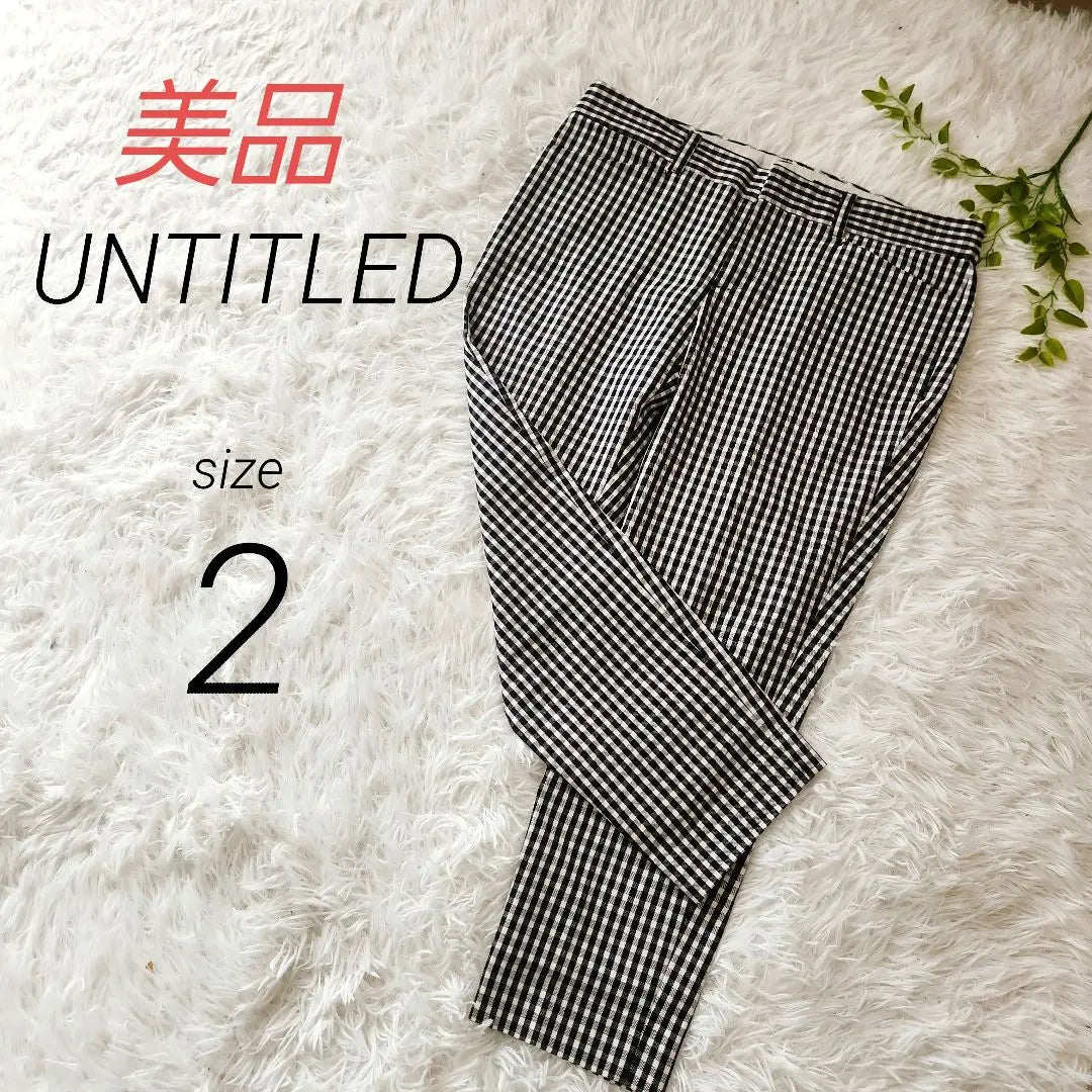 [Good condition] Untitle UNTITLED Gingham Check Cropped Pants M