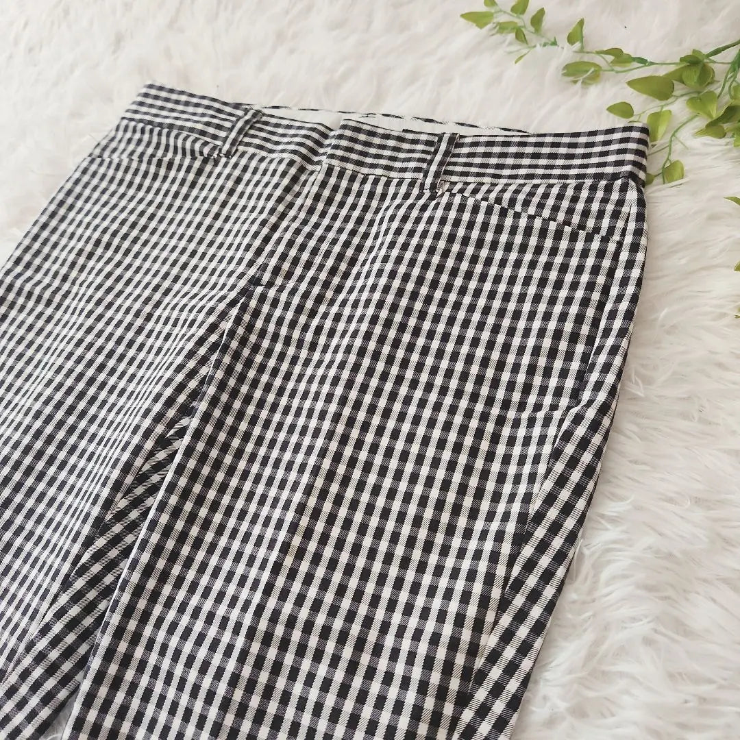 [Good condition] Untitle UNTITLED Gingham Check Cropped Pants M