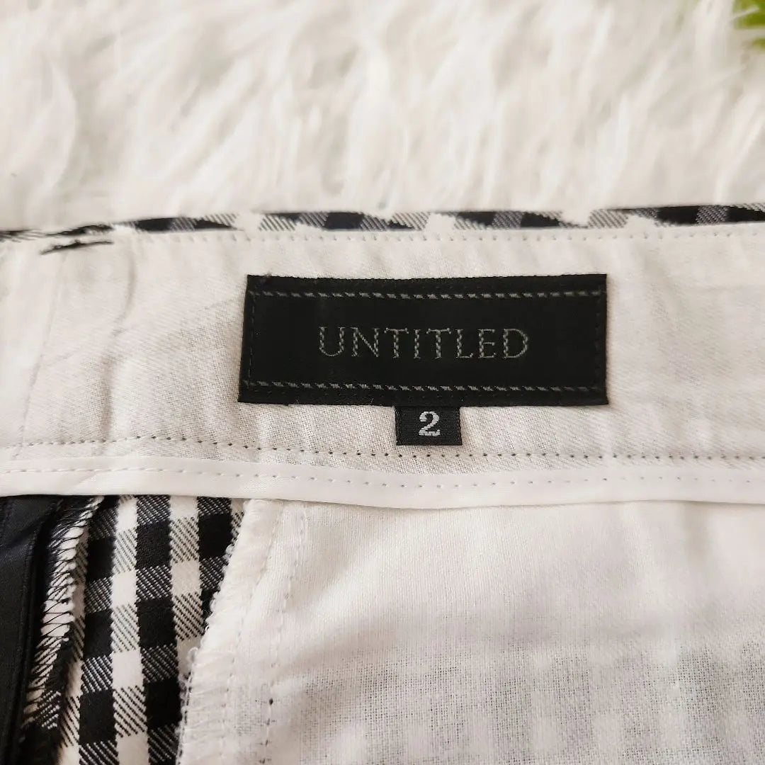 [Good condition] Untitle UNTITLED Gingham Check Cropped Pants M