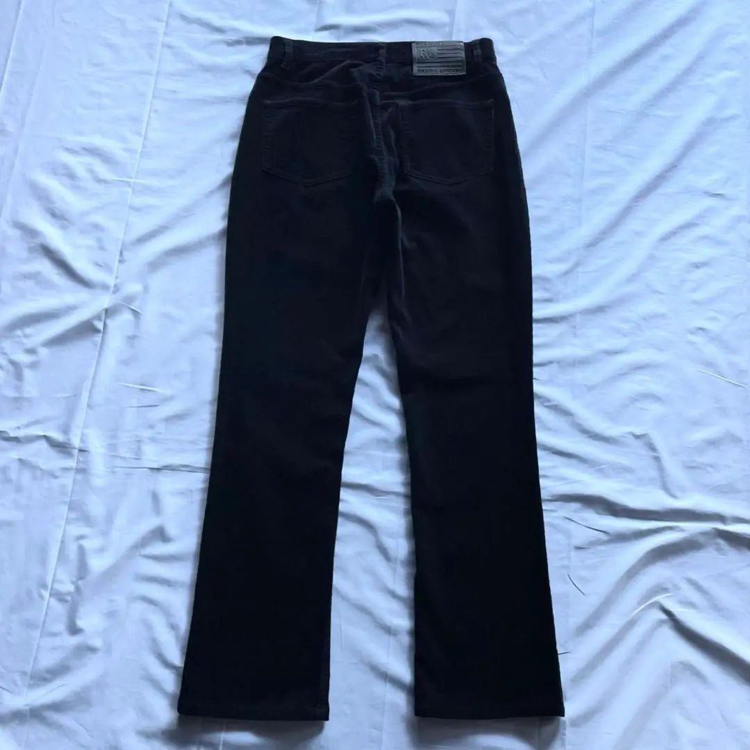 90s POLO JEANS CO. black corduroy flare