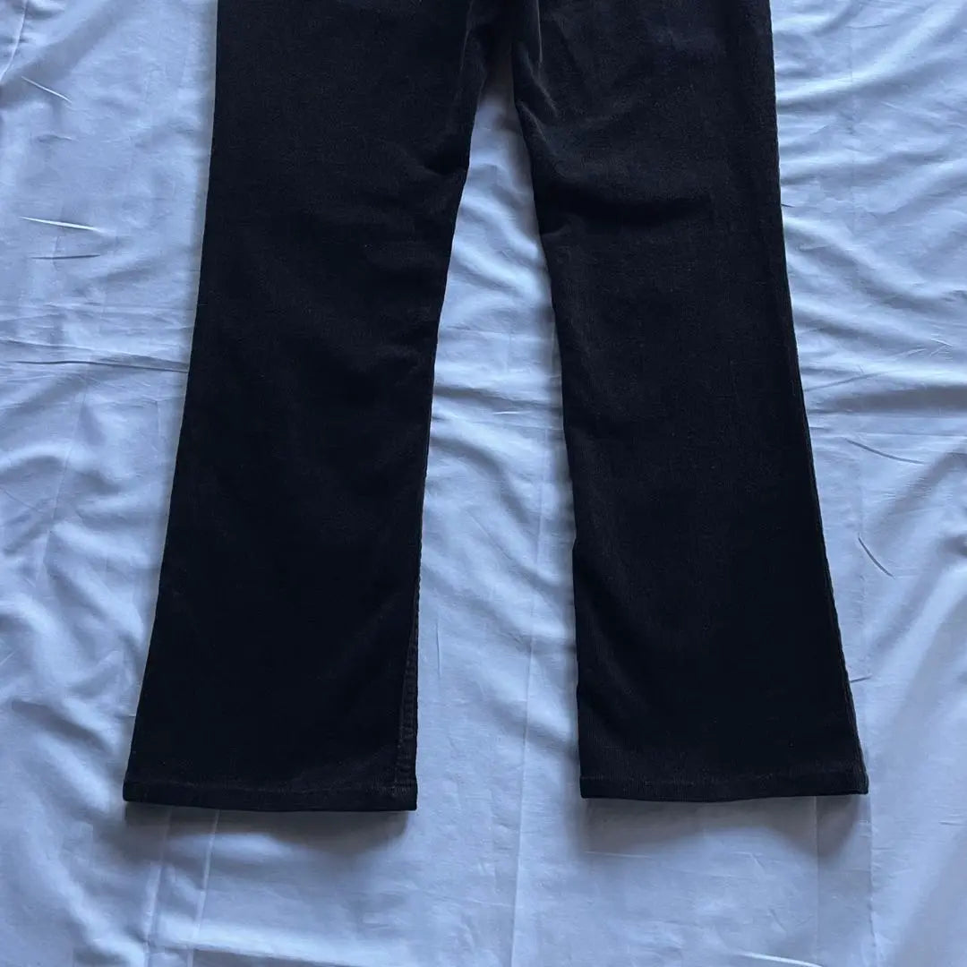 90s POLO JEANS CO. black corduroy flare