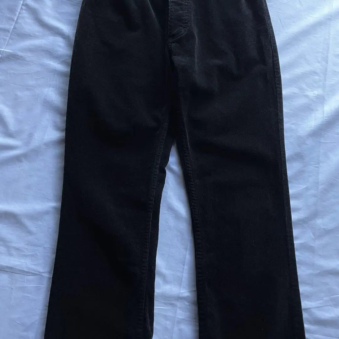 90s POLO JEANS CO. black corduroy flare