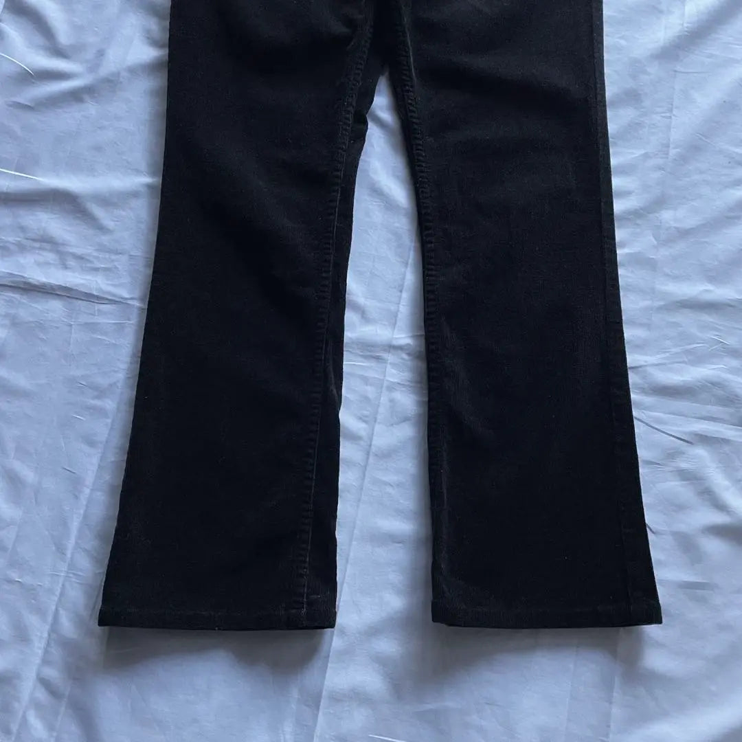 90s POLO JEANS CO. black corduroy flare