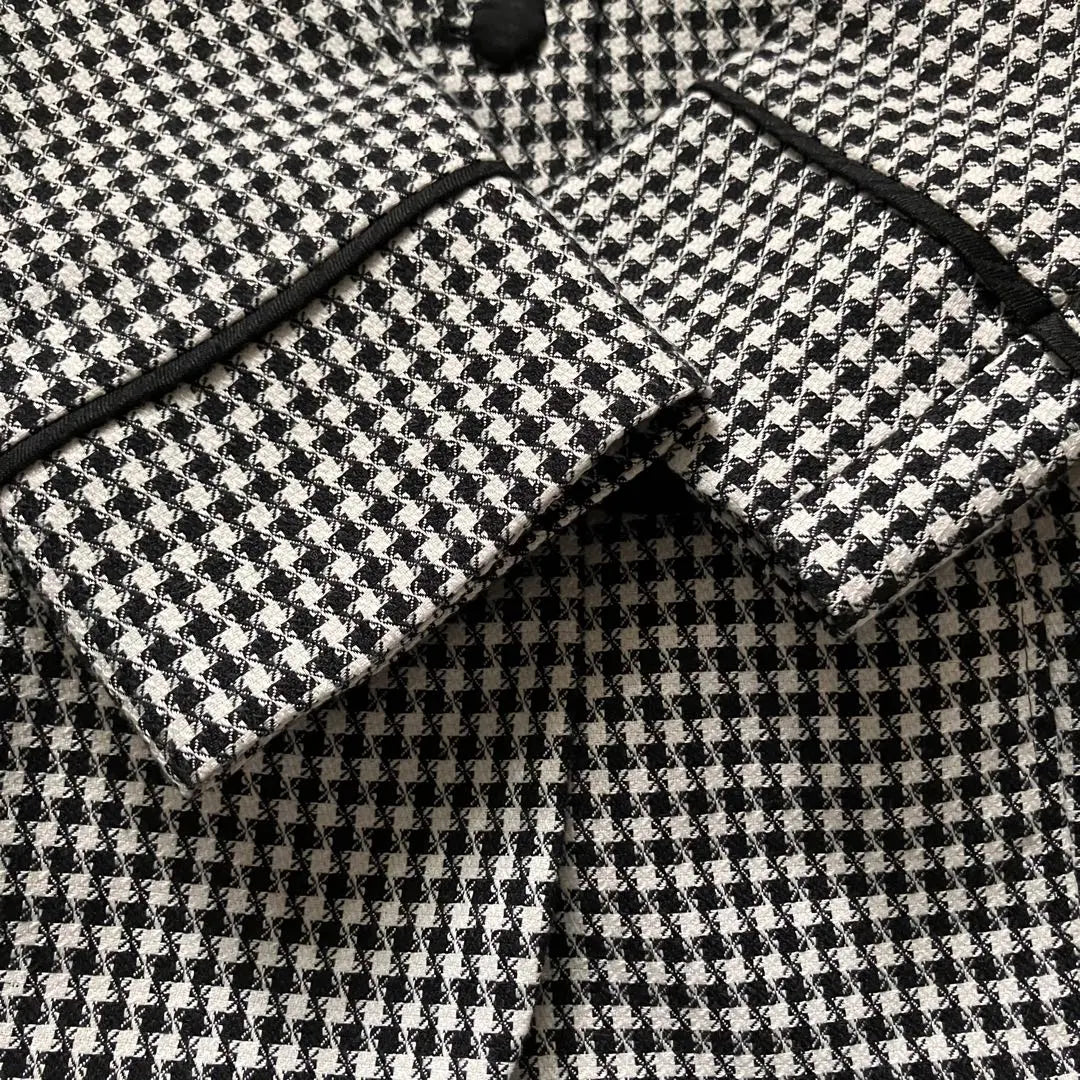 Er Annoir Houndstooth Suit Beret 120cm Fall/Winter Set-up Pants