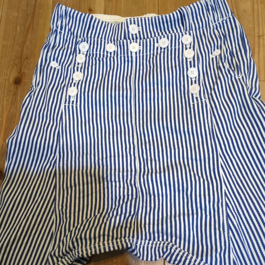 Ne-net/Nenet Denim Sarouel Pants Blue and White Striped Sarouel Pants