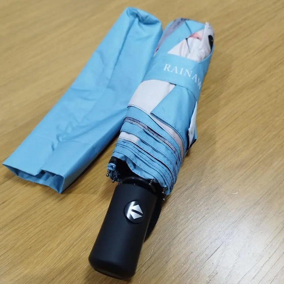 ⭐ Ultra-lightweight & portable folding umbrella for both sunny and rainy weather**Cat pattern, light blue