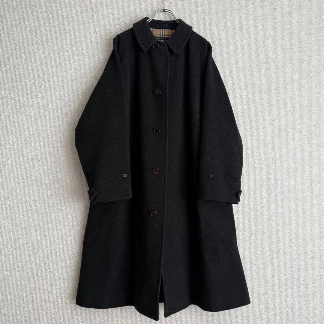 [Single sleeve] Burberrys Balmacaan coat, gray, notation M