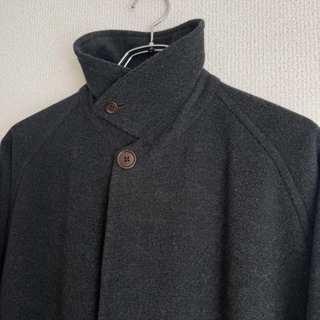 [Single sleeve] Burberrys Balmacaan coat, gray, notation M