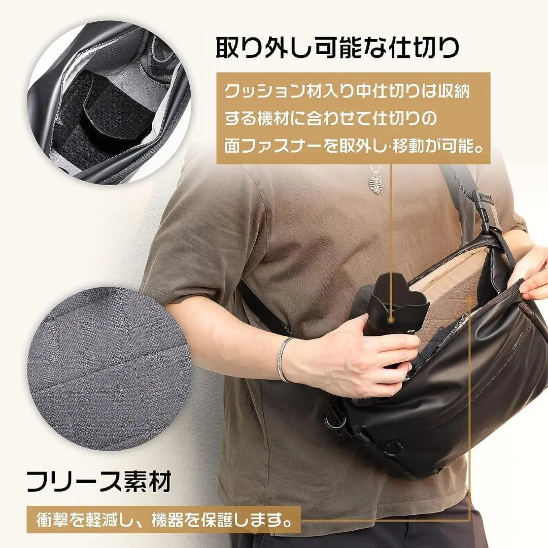 Anonymous delivery: Men's shoulder bag with water repellent treatment