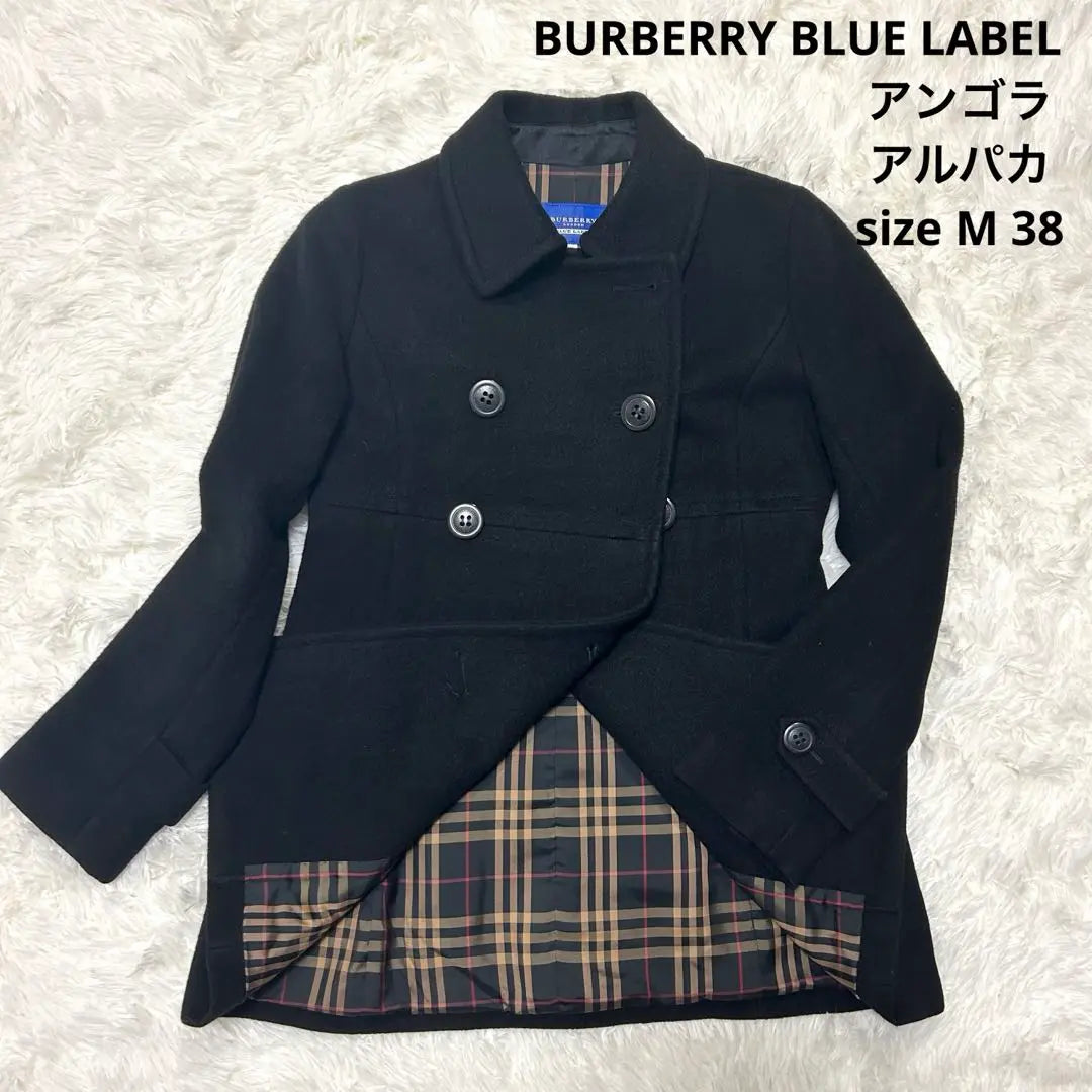 ✨Good condition✨Alpaca & Angora✨Burberry Black P-coat M 38