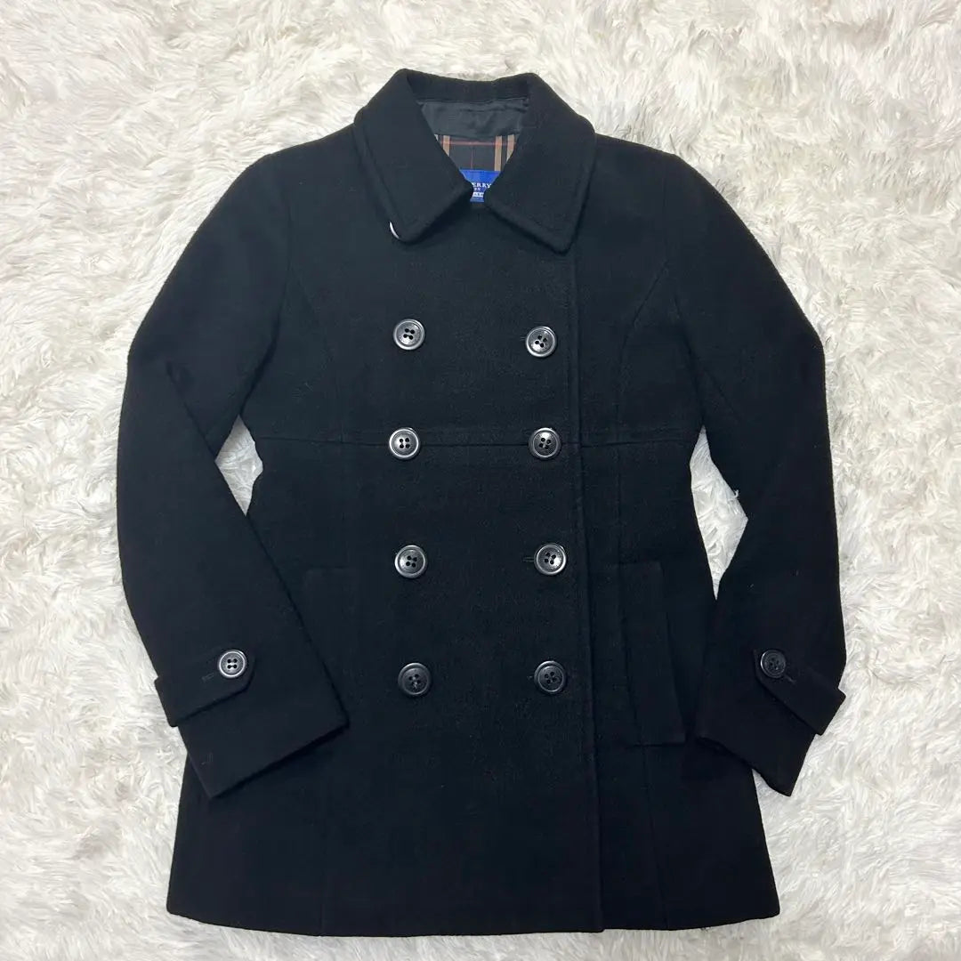 ✨Good condition✨Alpaca & Angora✨Burberry Black P-coat M 38